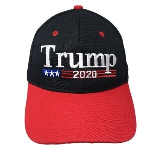 Trump 2020 Strapback Hat Multicolor One Size Adjustable Embroidered